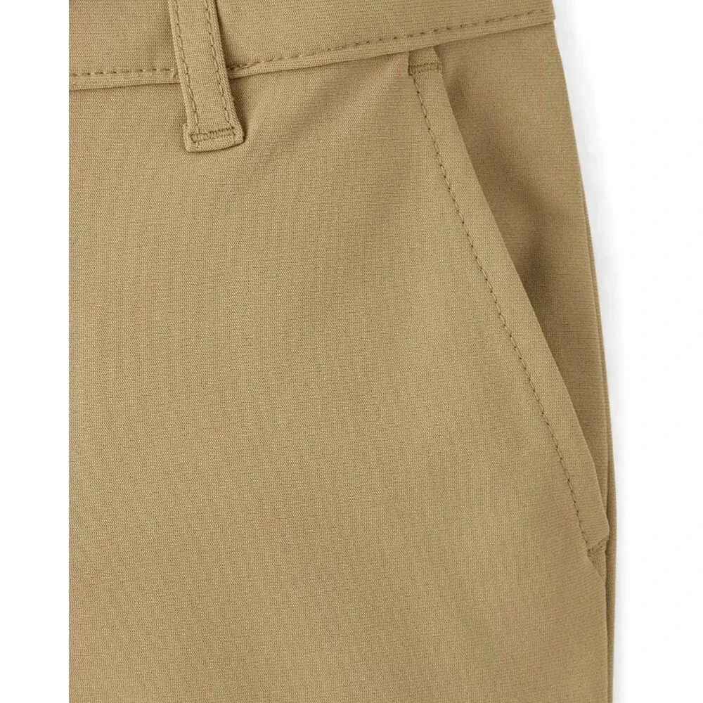 Children’s Place Boys Uniform Quick Dry Chino Shorts-Sz 12 -Flax- set of 2